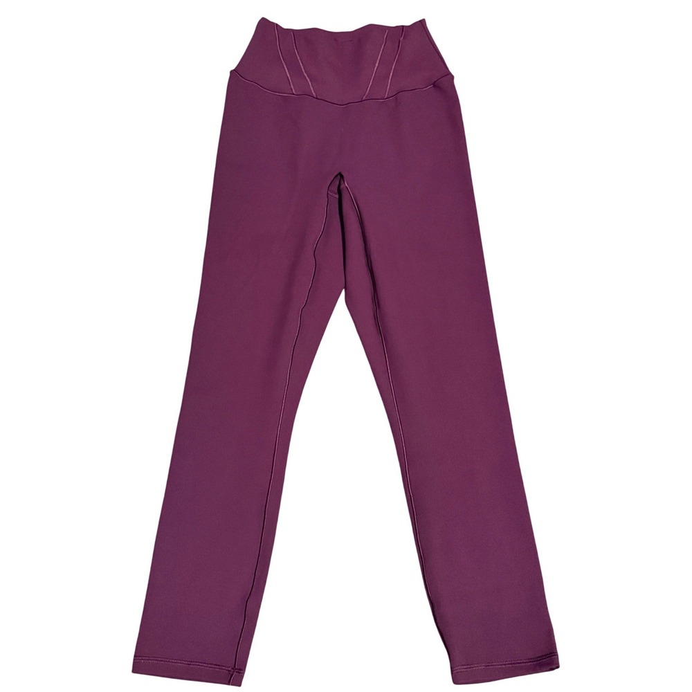 PTula Bare High Waisted Leggings Crisscross Back Purple Small 23 Womens